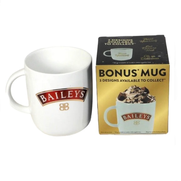 BAILEYS Treat Yourself Fine White Porcelain Coffee Mug With Gold Lettering - Picture 12 of 12